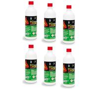 Bioetanolo 6LT Combustibile per Camini, Biocaminetti e Stufe Tepore 6 Litri 2BM | Bio Etanolo Inodore, Alcool Etilico di Origine Vegetale, Eco Compatibile, Pulito, Liquido Confezione 6 Bottiglie 1l