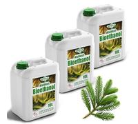 Bioetanolo 96,6% 30 l, profumo di alcool biologico per foreste, 96,6% 3 x 10 l, bioetanolo per camino, camino, camino a bioetanolo, profumo forestale, combustione pulita, senza fumo, fiamma vivida e
