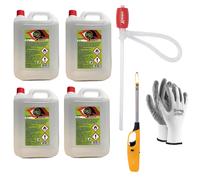 BIOETANOLO COMBUSTIBILE LIQUIDO BIOSPRINT 20LT +POMPA PER TRAVASO+GUANTI+ACCENDI [EEK: A+++]