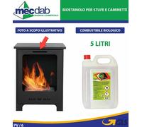 Bioetanolo Liquido Combustibile Inodore per a Camino Caminetto Stufa Stufe 5 Lt