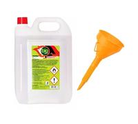 Bioetanolo combustibile stufe Bio Sprint 5 litri 99,9% inodore no fumo naturale no zolfo, Plastica, Rosso + Imbuto Omaggio