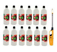 BIOETANOLO PER BIOCAMINETTI E STUFE DA 1 LT CONFEZIONE 12 LT SPRINT + ACCENDINO