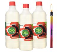 BIOETANOLO PER BIOCAMINETTI E STUFE DA 3 x1 LT SPRINTCHIMICA + ACCENDINO 21CM