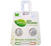 Bioetic Bijoux ORECCHINO BOTTONE BOMBATO LIGHT SILVER