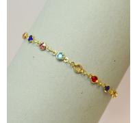 Bioetic Bijoux TENNIS MULTICOLOR CRYSTAL GOLD