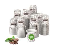 bioexxe Bicchierini Caffè Carta 2000 Pz da 75ml - Bicchieri Caffe Biodegradabili da 75ml - Bicchieri Caffe Carta Resiste a Bevande Fino ai 85/90 gradi - Monouso Ecologici Bio (bianchi)