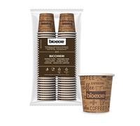 bioexxe Bicchierini Caffè Carta 200Pz da 75ml - Bicchieri Caffe Biodegradabili da 75ml - Bicchieri Caffe Carta Resiste a Bevande Fino ai 85°/90°- Monouso