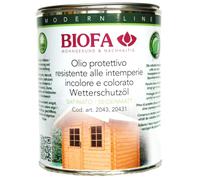 BIOFA 2043 SATINATO INCOLORE Olio naturale per legni esterni 1 lt