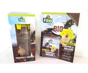 BIOFITO TRAPPOLA MOSCHE FLY TRAP + 4 ESCHE BIOLOGICHE