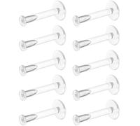 Bioflex, orecchini trasparenti per sport, lavoro, scuola, chirurgia, risonanza magnetica, piercing per orecchie, cartilagine, trago, labbro, medusa, monroe, orecchini piatti in plastica (16 g, 18 g