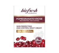 Biofresh cosmetics Via Natural crema notte rigenerante con melograno e olio di rosa,resveratrolo,controllo dell'età,night cream 50ml