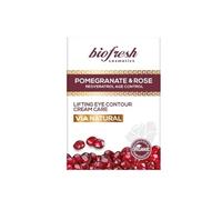 Biofresh cosmetics Via Natural crema per la cura del contorno occhi con melograno e olio di rosa,crema per gli occhi,resveratrolo,controllo dell'età,eye cream 25ml
