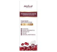 Biofresh cosmetics Via Natural Maschera detergente viso con melograno e acqua di rose, resveratrolo, pantenolo, creatina, controllo dell'età 125 ml