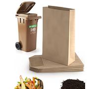 BIOGLÜCK® - Sacchi per Bio rifiuti da 240 Litri [10 Pezzi] - Extra Grandi & Resistenti, Ideali per Servizi di Giardinaggio e Condomini
