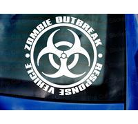 Biohazard Insegna Zombie Scoppio Response Walking Dead Paraurti Auto Adesivi