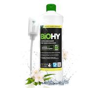 BIOHY Pulitore di Tappeto per aspirapolvere (Bottiglia da 1l) + Distributore | Adatto a Tutti Gli aspirapolvere | elimina Senza Sforzo Tutte Le Macchie (Waschsauger)