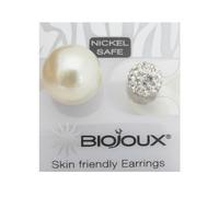 Biojoux BJU800 ORECCHINI PERLA BIANCA STAINLESS STEEL