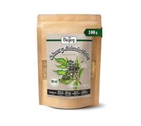 Biojoy Fiori di Sambuco nero BIO (100 g), essiccati e tritati, ideale per Tisana al Sambuco (Sambucus nigra)