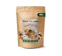 Biojoy Magia d’Inverno Biologica (500 g) - Mix di frutta secca e frutta a guscio con mandorle, anacardi, mirtilli rossi, gelsi bianchi, noci del Brasile e cioccolato
