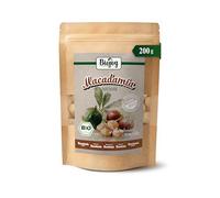Biojoy Noci di macadamia BIO intere, non salate e non tostate, 200 g