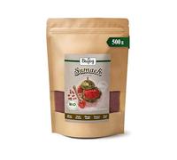Biojoy Sommacco BIO turco, macinato fine, con 5% di salgemma, 500 g | Condimento di sommacco non trattato, Rhus coriaria L.