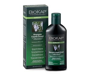 BIOKAP Shampoo Capelli Grassi, Trattamento capelli anti sebo con Abete Bianco e Rosmarino, Azione purificante, rinfrescante e protettiva, Effetto seta, 200 ml