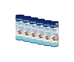 Biokat’s Deo Pearls Cotton Blossom - Complemento lettiera con profumo per agglomerati freschi e solidi nella toilette del gatto - 6 tubi (6 x 700 g)