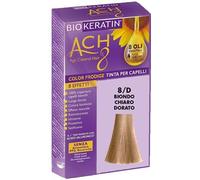 Biokeratin ACH8 Color Prodige - Tinta per Capelli Biondo Chiaro Dorato 8D, 1 Kit