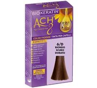 Biokeratin ACH8 Color Prodige - Tinta per Capelli Biondo Scuro Dorato 6D, 1 Kit