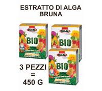 Bioki® Estratto di alga bruna, 3 PZ DA 150 g ascophillum N. x ORTO-GIARDINO
