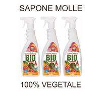Bioki® Sapone Molle 3 pezzi da 650 ml pronto all'uso per afidi e insetti
