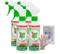 BIOKILL Insetticida Acaricida Microincapsulato No Gas, Ideale per Interni ed Esterni, Inodore e Non Macchia, Resiste a Umidità e Raggi Solari, 375ml + OMAGGIO 100pz Guanti HDPE Monouso (4 Flaconi)