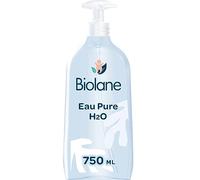 BIOLANE - Acqua Pure H2O - Detergente per il viso, corpo e seggiolino del bambino - Senza risciacquo - 1 flacone - pompa da 750 ml - Made in France