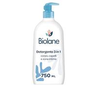 BIOLANE - Detergente Neonato Corpo, Capelli, Zona Intima 3 in 1-350 ml - 97% Ingredienti di Origine Naturale - Delicato - Pelli Sensibili - Non Brucia gli Occhi - Dalla Nascita