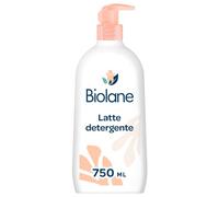 BIOLANE - Latte detergente neonato 750ml - Neonati e Bambini - Viso, Corpo e Sederino - Senza Risciacquo - Delicato e Lenitivo - 99% d'origine naturale - Dalla nascita