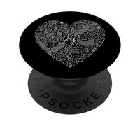 Biologia Chimica Fisica Matematica Scienze Astronomia Cuore PopSockets PopGrip Adesivo