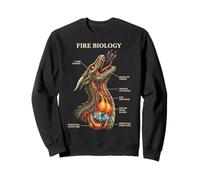 Biologia del Fuoco Drago Nerd Anatomia Mitica Scienza Diagramma Felpa