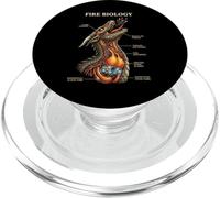 Biologia del fuoco Drago Nerd Anatomia Mitica Scienza Diagramma PopSockets PopGrip per MagSafe
