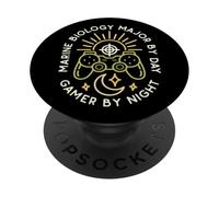 Biologia Marina Maggiore Di Giorno Giocatore Di Notte Amante Di Videogiochi PopSockets PopGrip Adesivo