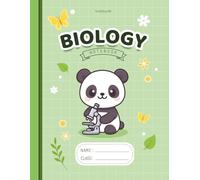 Biology Notebook: Cute Panda School Notebook for Kids: Cute Animal Composition Notebook for School, Homework, Notes and Learning | Grid Paper | Soft Cover | 110 Pages | 8.5 x 11 in