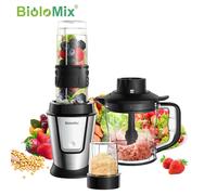 BioloMix Frullatore da cucina compatto da 700 W Spremiagrumi 3 in 1 Robot da cucina e tritatutto a secco Perfetto per preparare succhi freschi e pocchi