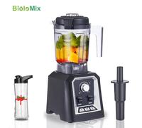 BioloMix Frullatore da cucina professionale Programma automatico 2L Spremiagrumi per frullato a basso profilo senza BPA Frantoio per ghiaccio Robot da cucina
