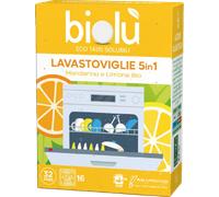 biolù Eco Tabs - Detersivo Lavastoviglie 5in1 - 32 pezzi