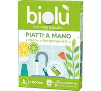 biolù Eco Tabs - Detersivo Piatti a Mano - 6 pezzi