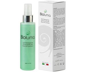 Bioluma Bava di Lumaca Gel Detergente Struccante 150ml Viso Occhi Pelle Grassa Mista Secca Donna Uomo con Acido Ialuronico Acidi della Frutta Mirtillo per Rimuovere Impurità Make up Made in Italy