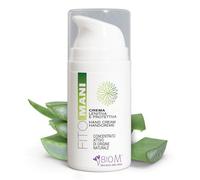 BioM Crema Mani Secche e Screpolate 100ml - Riparatrice Forte con Aloe Vera e Burro di Karité - Effetto Antiage Idratante Intensivo - Formula Bio Made in Italy