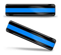 Biomar Labs® 2 x 3D Silicone Adesivi Resinati Bandiera della USA UK Thin Blue Line Police Support per Auto Moto Finestrìno Scooter Bici Motociclo Tuning F 35