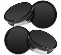 Biomar Labs 4 x 54 mm Tappi Compatibile con Ford Coprimozzo Centrale Cerchioni Copricerchi della Ruota per Cerchi in Lega Nero CF 0