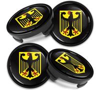 Biomar Labs 4 x 54 mm Tappi Compatibile con Ford Coprimozzo Centrale Cerchioni Copricerchi della Ruota per Cerchi in Lega Bandiera della Germania CF 43
