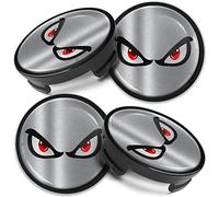 Biomar Labs 4 x 54 mm Tappi Compatibile con Ford Coprimozzo Centrale Cerchioni Copricerchi della Ruota per Cerchi in Lega Argento CF 7